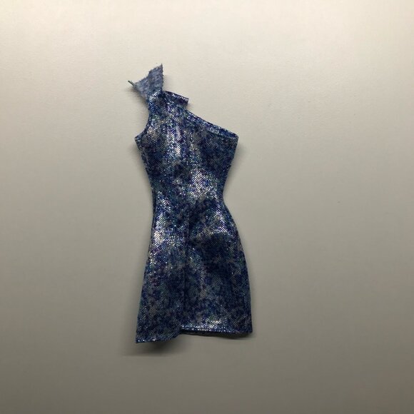 Barbie - blue/purple/silver sparkly dress - Picture 2 of 2
